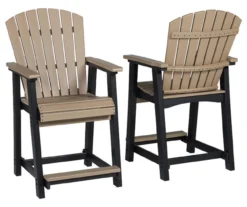 Fairen Trail Wood Look Patio Dining Counter Stools, 2-Pack -Garden Furniture Store 810599463 6