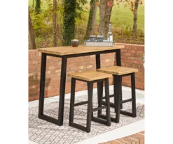 Town Wood 3-Piece Patio Counter Table Set -Garden Furniture Store 810599466 1