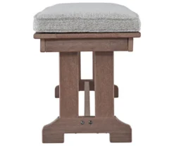 Emmeline Wood Look Cushioned Patio Bench -Garden Furniture Store 810599486 4