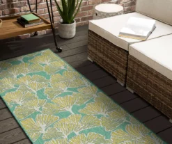Mohawk Treasured Garden Lime Green & Turquoise Botanical Outdoor Area Rug -Garden Furniture Store 810600346 A0 3