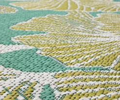 Mohawk Treasured Garden Lime Green & Turquoise Botanical Outdoor Area Rug -Garden Furniture Store 810600346 A8 3