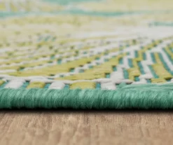 Mohawk Treasured Garden Lime Green & Turquoise Botanical Outdoor Area Rug -Garden Furniture Store 810600346 A8 4
