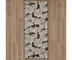 Mohawk Treasured Garden Dark Gray & White Botanical Outdoor Area Rug -Garden Furniture Store 810600350 A0 2
