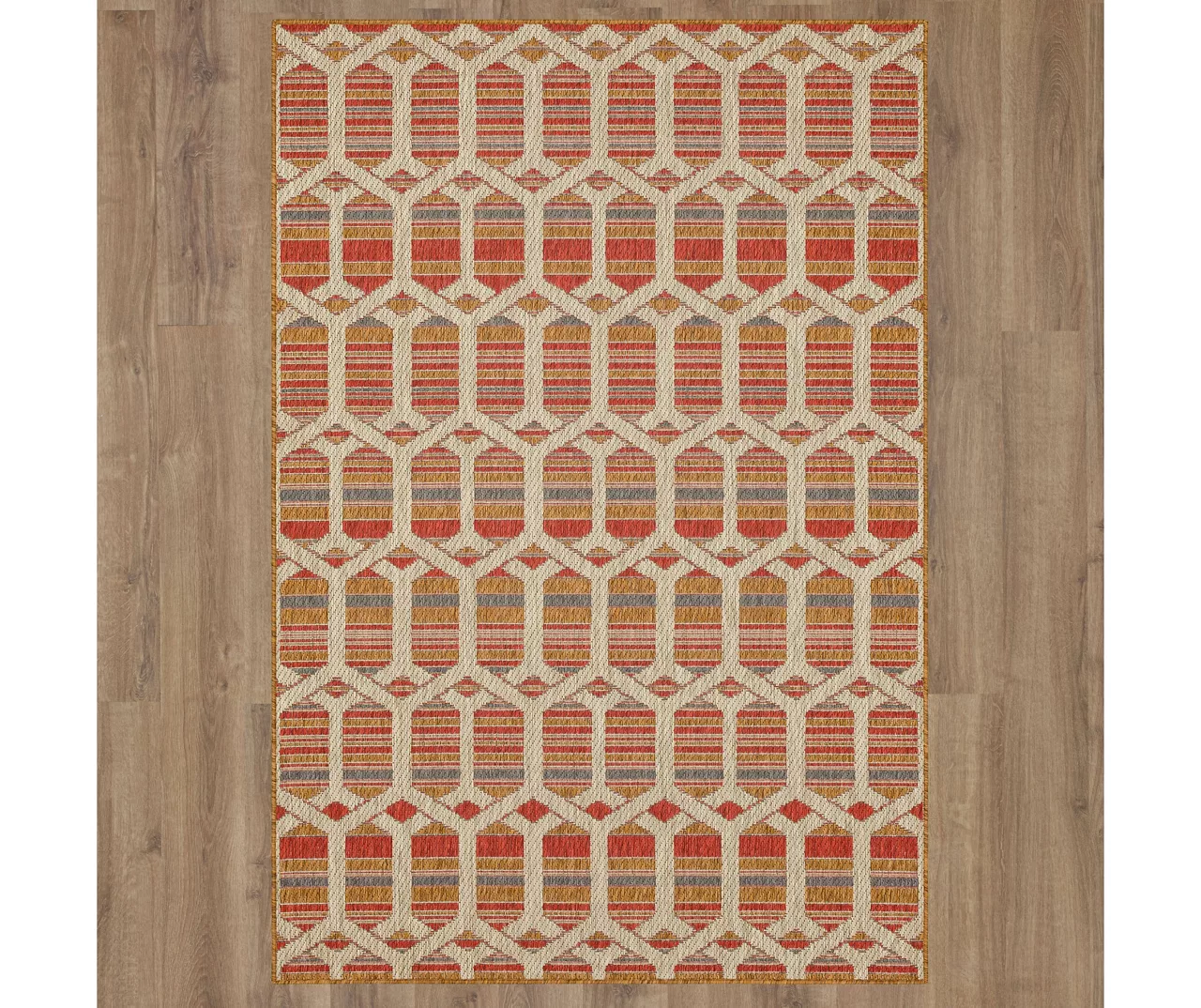 Mohawk Home Cabana Geo Rust Area Rug 8 Mohawk Home Cabana Geo Rust Area Rug - Image 6