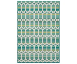Mohawk Home Cabana Geo Teal Area Rug -Garden Furniture Store 810601052 A0 1
