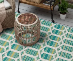 Mohawk Home Cabana Geo Teal Area Rug -Garden Furniture Store 810601055 A0 4