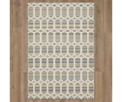Mohawk Home Cabana Geo Light Grey Area Rug -Garden Furniture Store 810601062 A0 2
