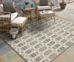 Mohawk Home Cabana Geo Light Grey Area Rug -Garden Furniture Store 810601062 A0 3