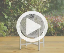 11.5" White Mesh Metal LED Solar Lantern 18 11.5" White Mesh Metal LED Solar Lantern -Garden Furniture Store 810607502 V0