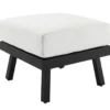 Marcy White Metal Cushioned Patio Ottoman -Garden Furniture Store 810607956 A0 1
