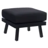 Marcy Black Metal Cushioned Patio Ottoman -Garden Furniture Store 810607957 A0 1
