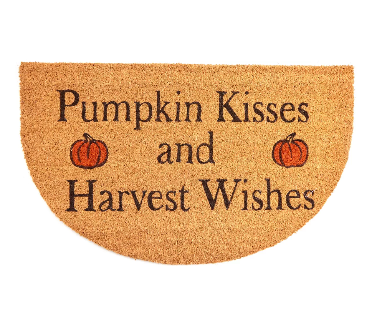 Autumn Air "Pumpkin Kisses" Tan Semicircle Coir Doormat 3 Autumn Air "Pumpkin Kisses" Tan Semicircle Coir Doormat