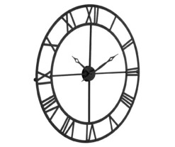 29" Black Roman Numeral Outdoor Wall Clock -Garden Furniture Store 810612167 A1 2