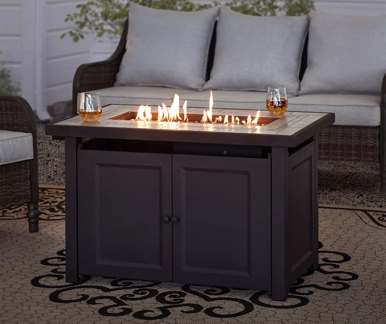 40" Hartnell Ceramic Top Gas Fire Pit Table 5 40" Hartnell Ceramic Top Gas Fire Pit Table - Image 3