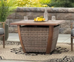 37" Ambercove Belson All-Weather Wicker & Wood Look Gas Fire Pit Table -Garden Furniture Store 810612213 A0 3