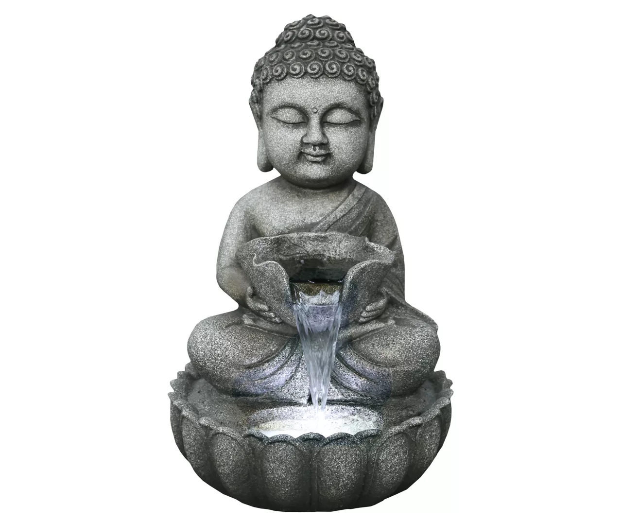 Northlight Buddha Holding Leaf LED Water Fountain 3 Northlight Buddha Holding Leaf LED Water Fountain