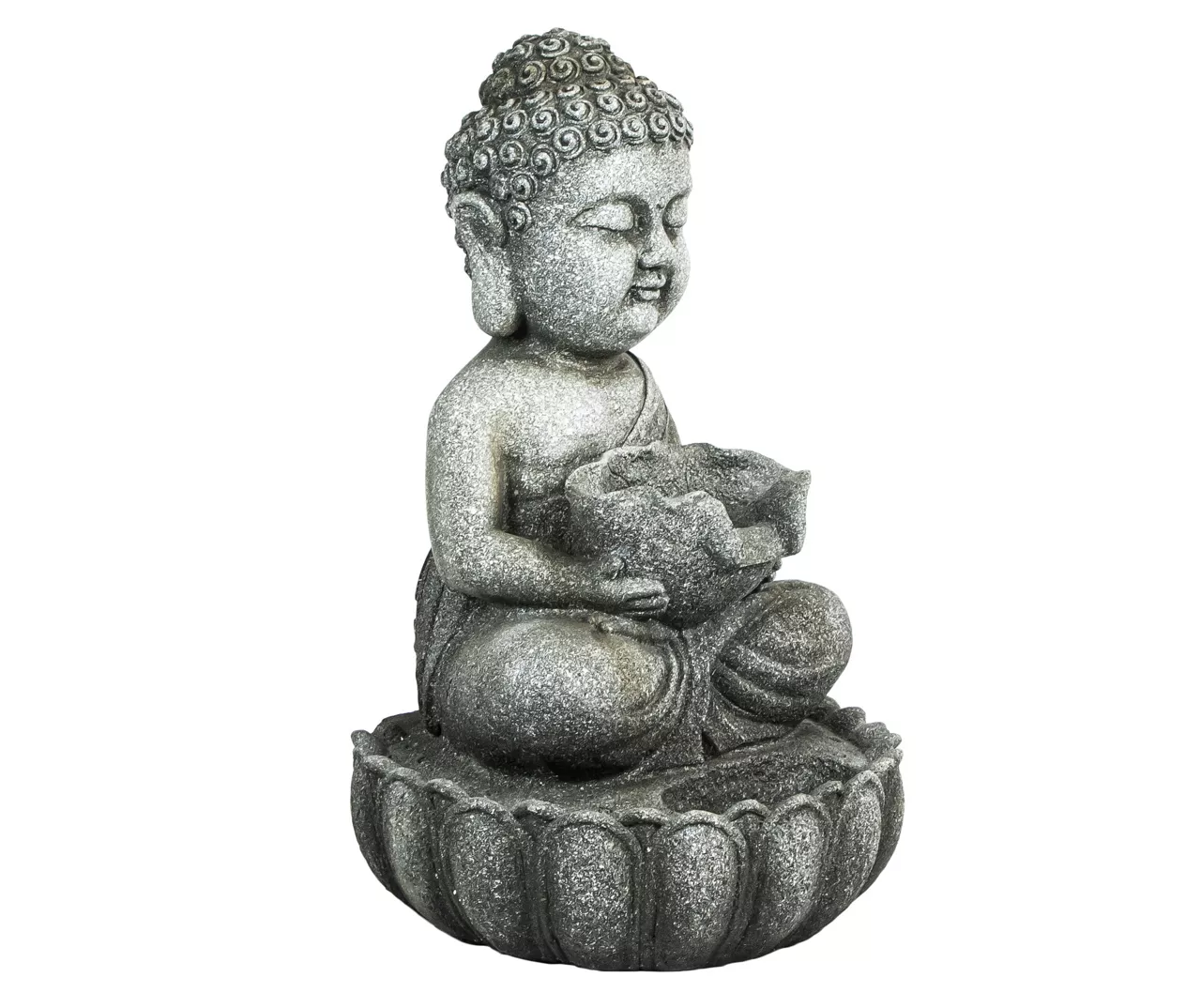 Northlight Buddha Holding Leaf LED Water Fountain 4 Northlight Buddha Holding Leaf LED Water Fountain - Image 2