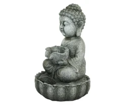 Northlight Buddha Holding Leaf LED Water Fountain 10 Northlight Buddha Holding Leaf LED Water Fountain -Garden Furniture Store 810612934 A0 5