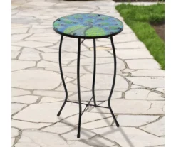 19" Peacock Glass Garden Table -Garden Furniture Store 810612979 A0 2