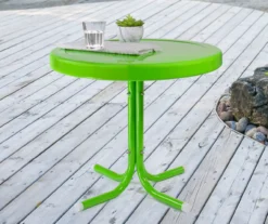 Northlight Retro Tulip Solid Metal Patio Side Table -Garden Furniture Store 810612997 A0 2