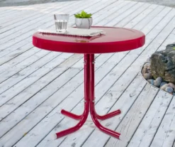 Northlight Retro Tulip Solid Metal Patio Side Table -Garden Furniture Store 810612998 A0 2