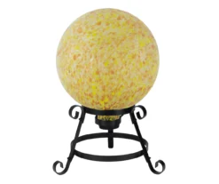 10" Orange & Yellow Speckled Glass Gazing Ball 7 10" Orange & Yellow Speckled Glass Gazing Ball -Garden Furniture Store 810616736 A0 3