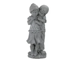 19.5" Boy Hugging Girl Statue