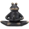 11" Black Sukhasana Yoga Frog Statue -Garden Furniture Store 810616816 A0 1